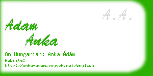 adam anka business card
